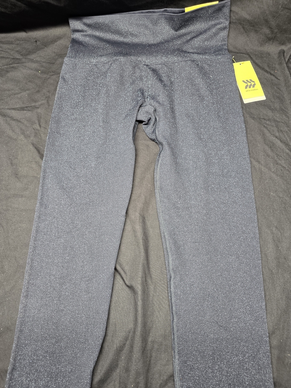 NWT All in Motion Women's High-Rise Seamless Leggings Blue Size Medium Workout .